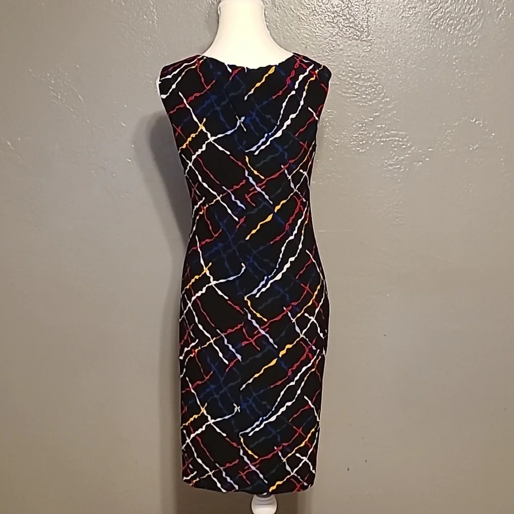 Anne Klein women's small  Faux-Wrap sleeveless knee length dress NWT - Picture 3 of 11